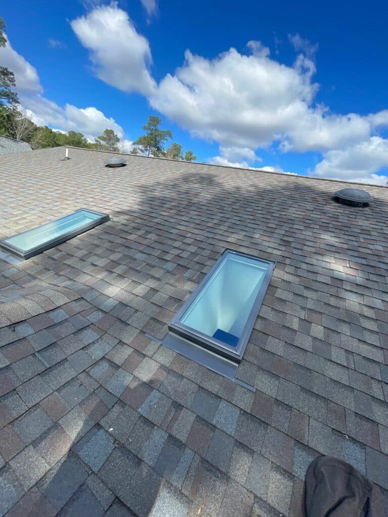 Before/after VELUX Fixed Skylight