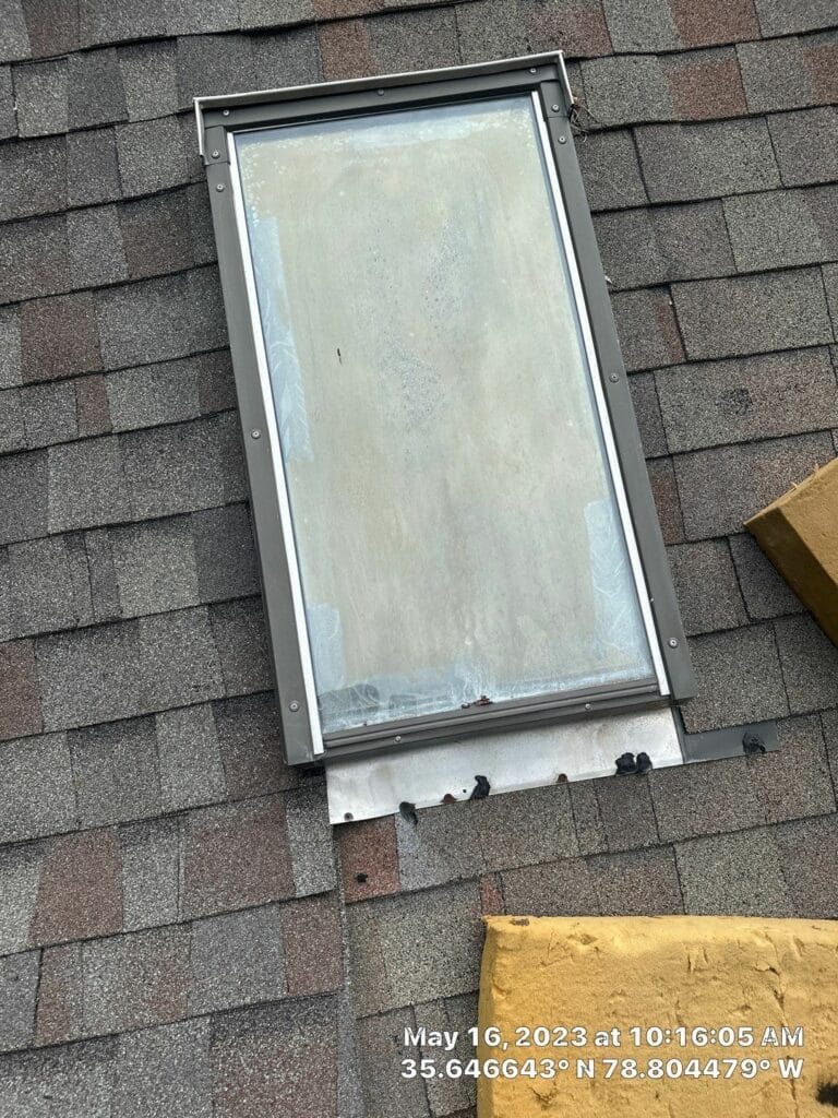 VELUX Fixed Deck Mounted Skylight replacement before/after