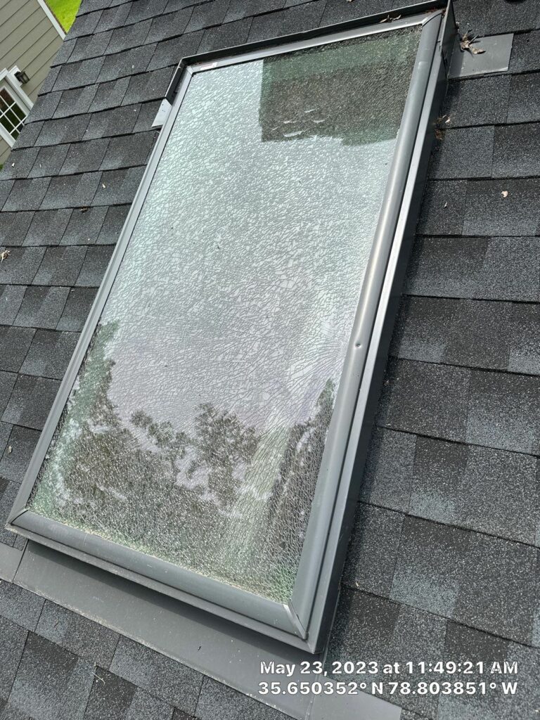 VELUX skylight replacement (before/after)
