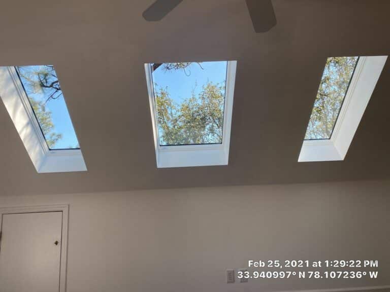 Bubbled skylight replacement with VELUX Curb Mounted unit