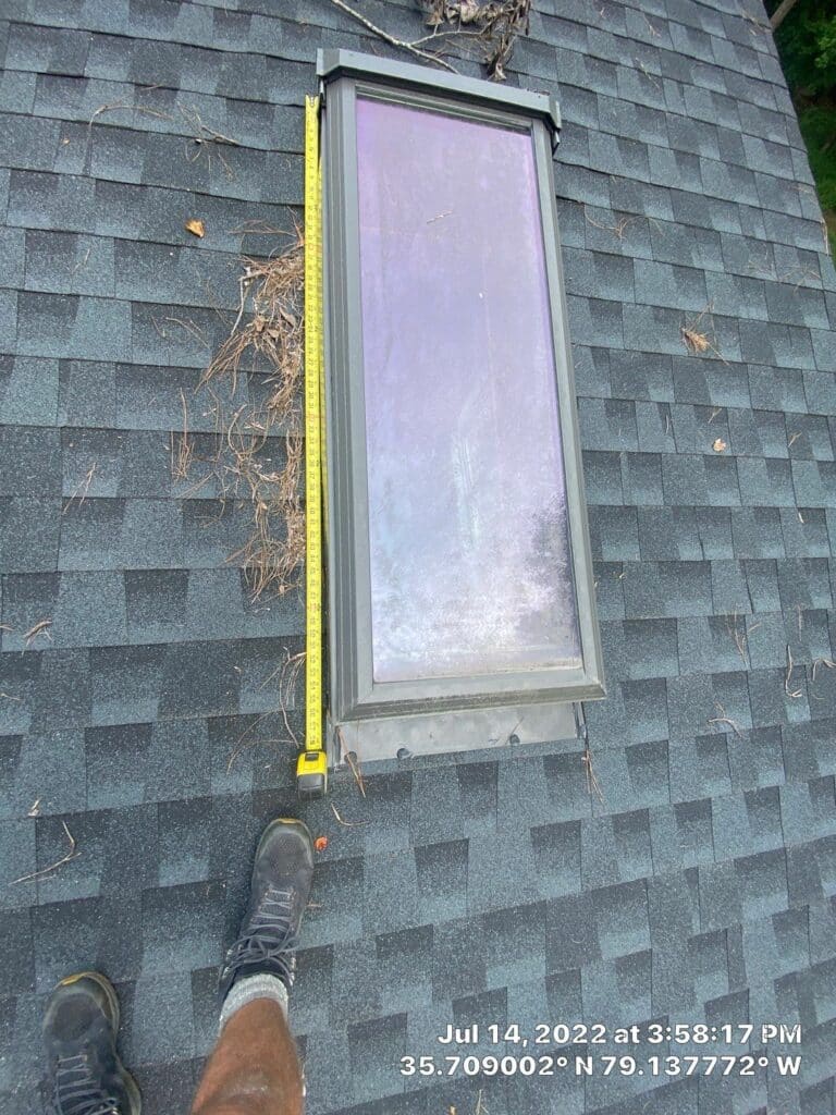 Before/after photo of VELUX Skymax unit